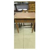 Antique Primitive One Drawer Stand 30 X30 Tall