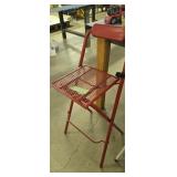Vintage Folding Metal Bar Stool