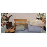 Doll bench blankets guitar as shown