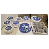 Lot Of Vintage Blue Willow China