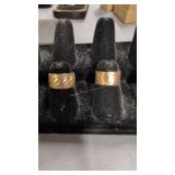 Pair Of 14k Wedding Bands One Is Marked One Has