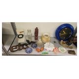 Clock Vintage Glassware As Shown