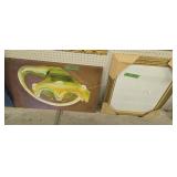 Painting On Canvas And Gold Gilt Picture Frame