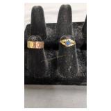 Pair of 10K rings 2.8 g total