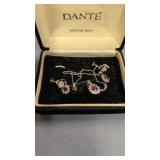 14k white gold necklace with earrings 7.5 g