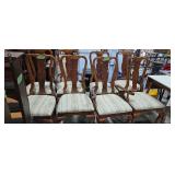 Set Of Eight Queen Anne Style Dining Room Chairs