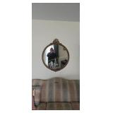 Ornate Guilt Mirror 30-in Diameter