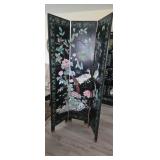 Ornate Three Section Oriental Folding Screen