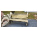 Aluminum Park Bench With Cement Sides 60 In Long