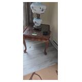 Modern Glass Top End Table