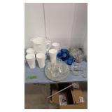 Shirley Temple Glassware Milk Glass Set Etc As