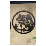 Metal Fishing Sign 22-in Diameter