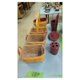 Longaberger Baskets And Pottery As Shown