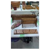 Ethan Allen Hanging Shelves And Longaberger Hat