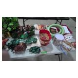 Lot Christmas Decorations Artificial Plants Etc