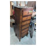 Six Drawer Vintage French Provincial Marble Top