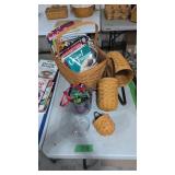 Longaberger baskets and cookbooks