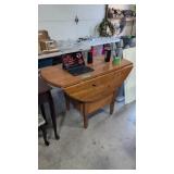 Pine drop leaf table items on top not included