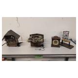 Vintage Cuckoo Clocks Shelf Clock Etc