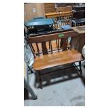 Vintage Maple Gossip Bench 35 In