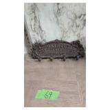 Cast Iron 25-cent Haircut And Shave Coat Rack 13