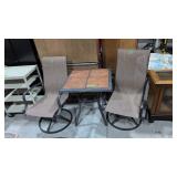 Patio Table With Two Swivel Chairs