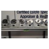 Six Vintage Countertop Store Candy Jars With Lids