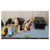 Lot Of Vintage Telephone Parts And Antique Crank