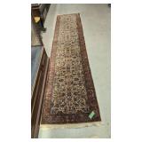 Vintage Oriental Hall Runner 31 In By 139 In