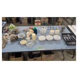 Table Lot Silverware Kitchen Items Decorative