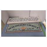 Pair Of Wooden Signs 30 In Long And 36 In Long