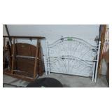 Pair of double beds wooden and metal