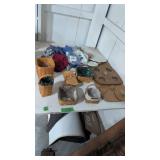 6 longaberger baskets liners and lids