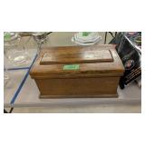 Vintage Wooden Tool Chest With Handles 20