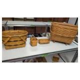 Four Longaberger Baskets Magazine Etc