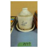 Blue Hen Chicken Waterer With Under Plate