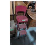 Vintage Metal Folding Step Stool