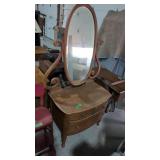 Antique Oak Three-drawer Claw Foot Dresser With