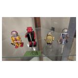 4 Toy Robots As Shown 3.5 In To 5 In