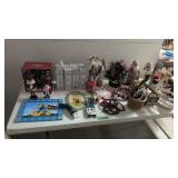 Table Lot Of Christmas Decorative Items Of All