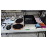 Match holders cast iron serving trays pan books