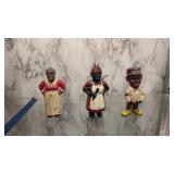Three Cast Iron Negro Still Banks 6 In Tall