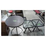 Round Patio Table With Two Glass Top Patio Tables