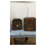 Pair Of Antique Wooden Table Top Radios