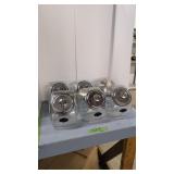 Set Of Six Vintage Glass Store Countertop Candy