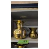 Pair Of Brass Spittoons 5 Inches And 8.5 In