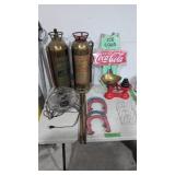 Copper fire extinguishers antique scales