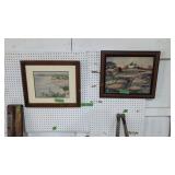 Pair of framed prints