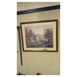 Large Artist Signed Print Of A Farmhouse