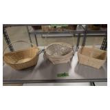Three Longaberger Baskets As Shown